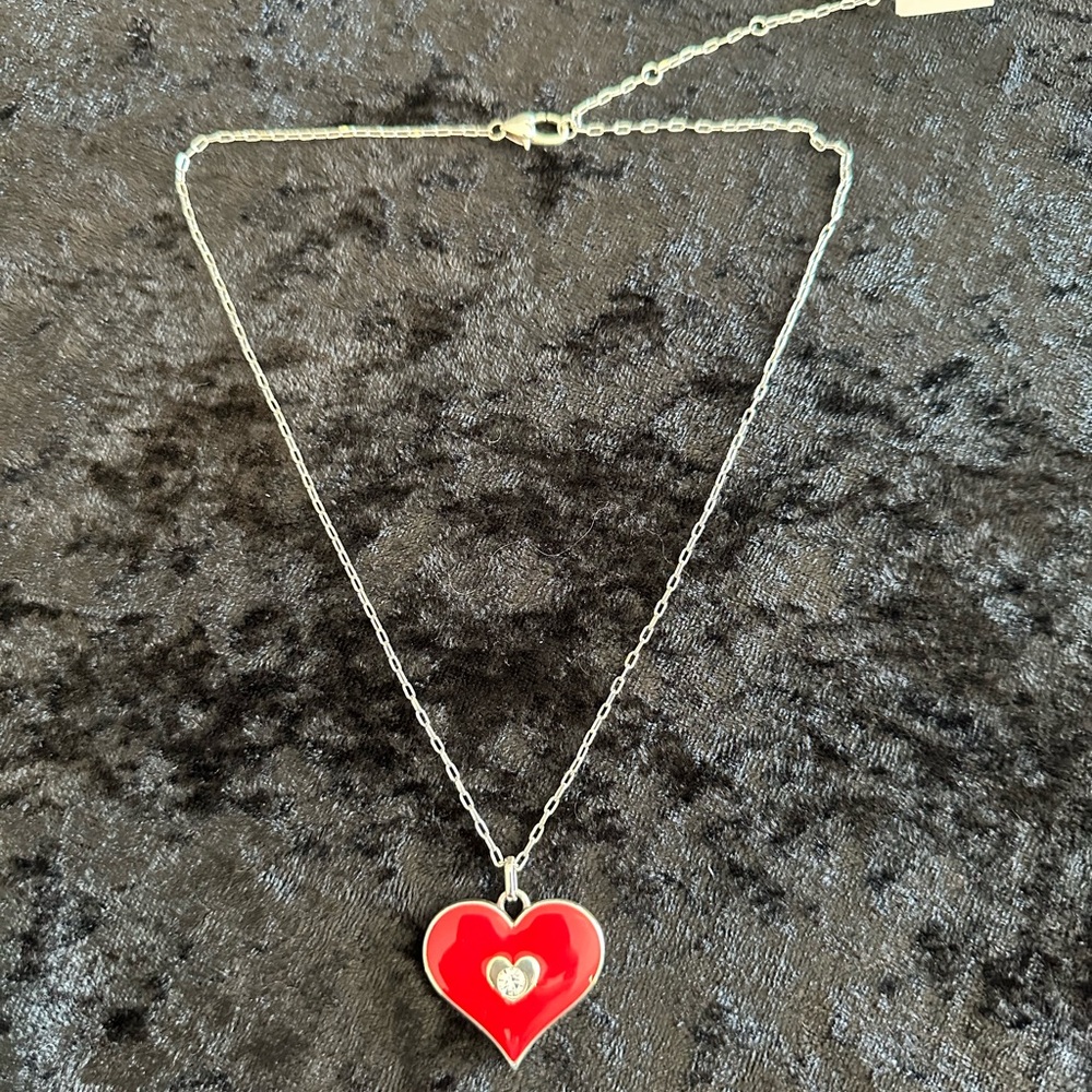 Brighton Red/Purple Reversible Heart Pendant Necklace
